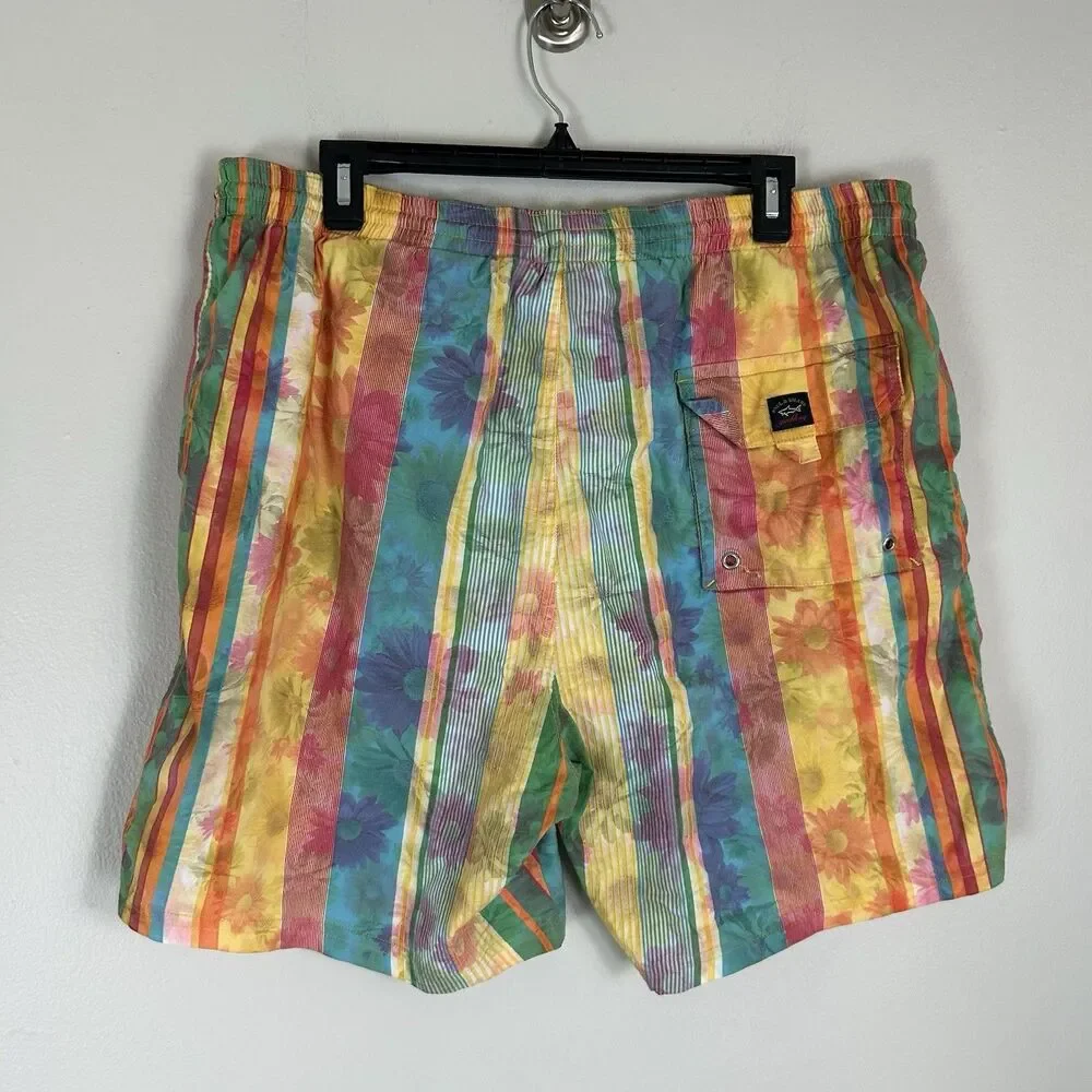 Paul & Shark Yachting Swim Trunks Mens 2XL Floral Colorful Board Shorts